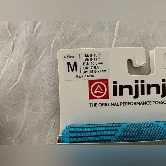 Injinji Blue and Black Toe Socks Unisex Medium - Picture 3 of 3